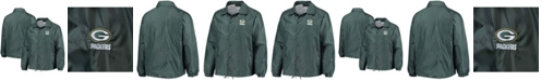 Dunbrooke Men's Green Green Bay Packers Coaches Classic Raglan Full-Snap Windbreaker Jacket